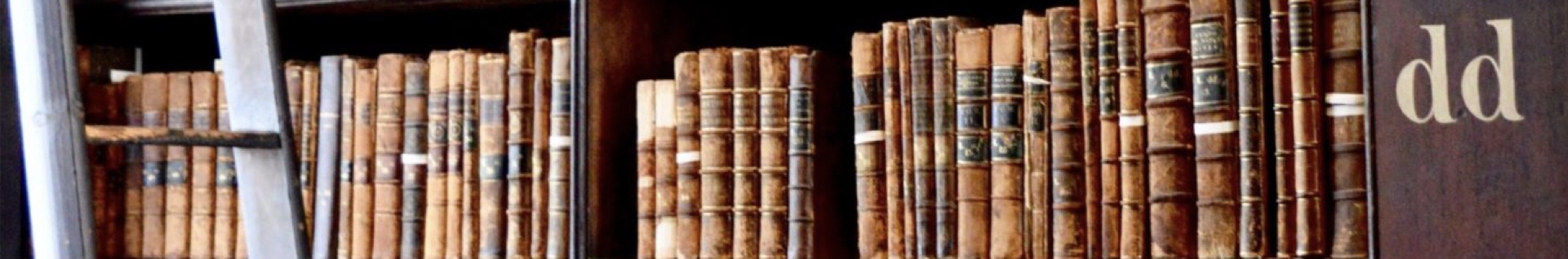 Books on a shelf at American Classical Academy Rutherford